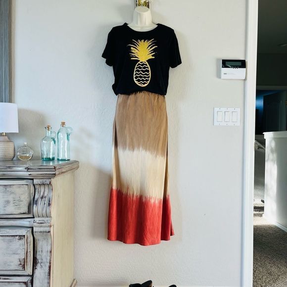 NWOT  Cloth & Stone midi fall skirt sold out ombré midi skirt size S - Picture 2 of 3